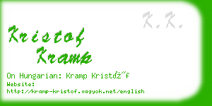 kristof kramp business card